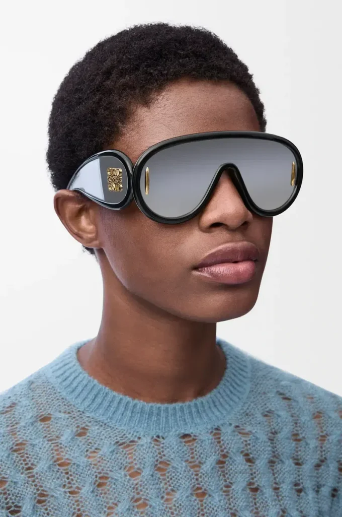 Wave Mask Sonnenbrille Schwarz