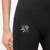 Weiche Bootleg-Hose aus technischem Jersey in Schwarz
