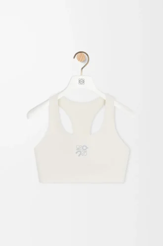 Weicher BH aus technischem Jersey in Elfenbein