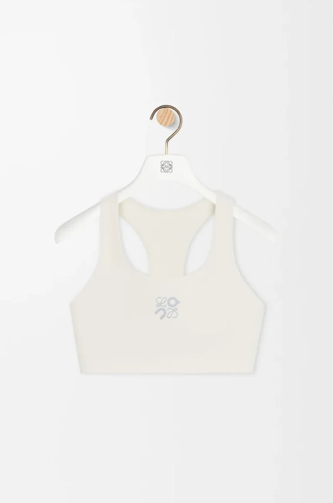 Weicher BH aus technischem Jersey in Elfenbein