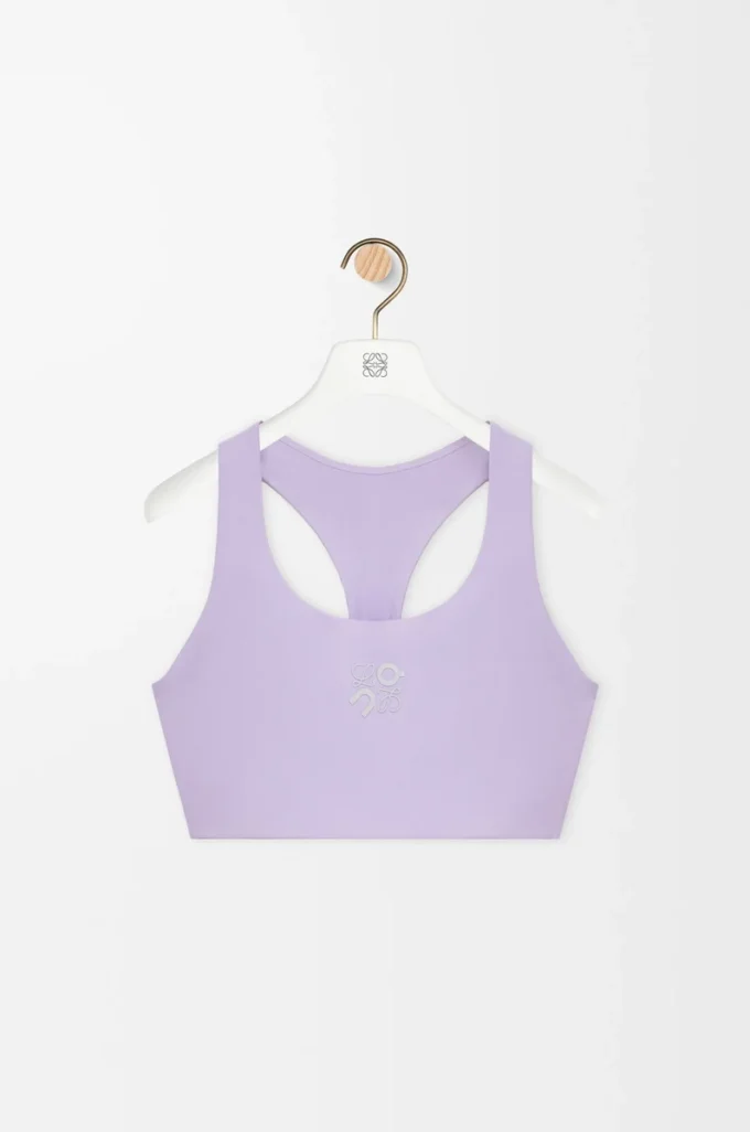 Weicher BH aus technischem Jersey in Lila