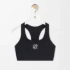 Weicher BH aus technischem Jersey in Schwarz