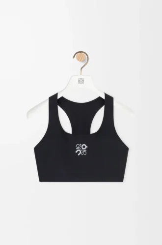 Weicher BH aus technischem Jersey in Schwarz