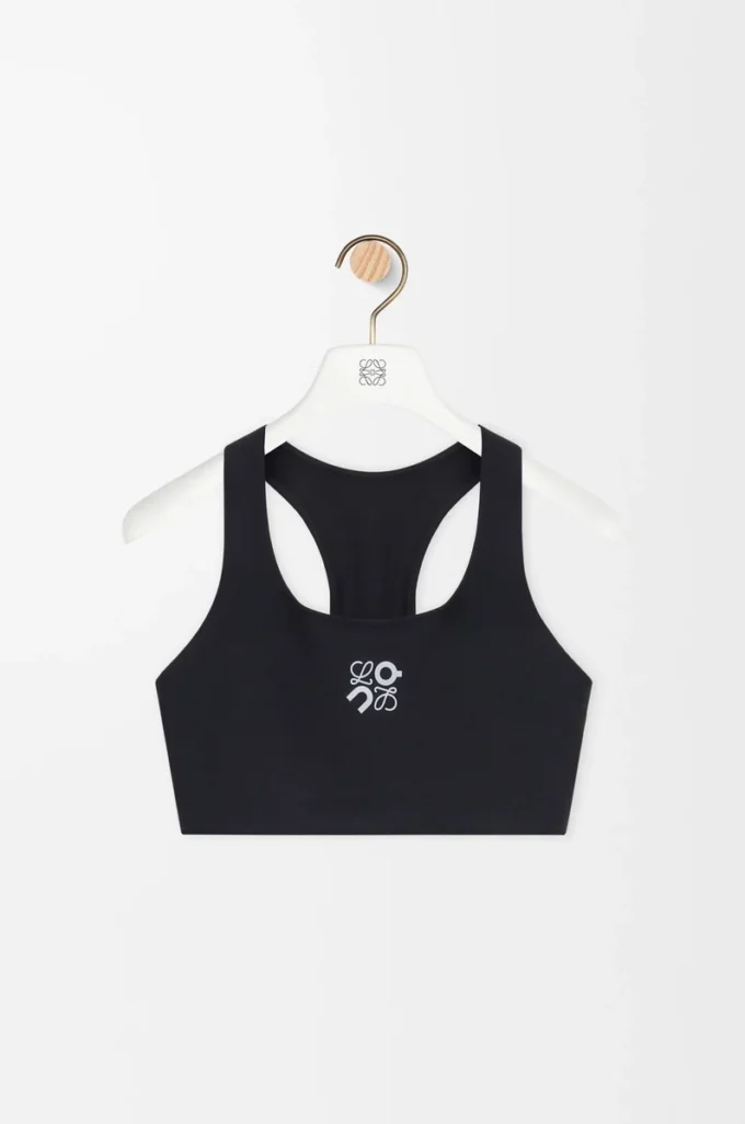 Weicher BH aus technischem Jersey in Schwarz