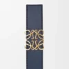 Wendbarer Anagram-Gürtel aus glattem Kalbsleder Schwarz/Ozeanblau/Gold