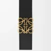 Wendbarer Anagram-Gürtel aus glattem Kalbsleder Schwarz/Ozeanblau/Gold