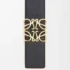 Wendbarer Anagram-Gürtel aus glattem Kalbsleder Tan/Schwarz/Gold