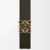 Wendbarer Anagram-Gürtel aus glattem Kalbsleder Tan/Schwarz/Gold