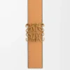 Wendbarer Anagram-Gürtel aus glattem Kalbsleder Warm Desert/Light Oat/Bronze