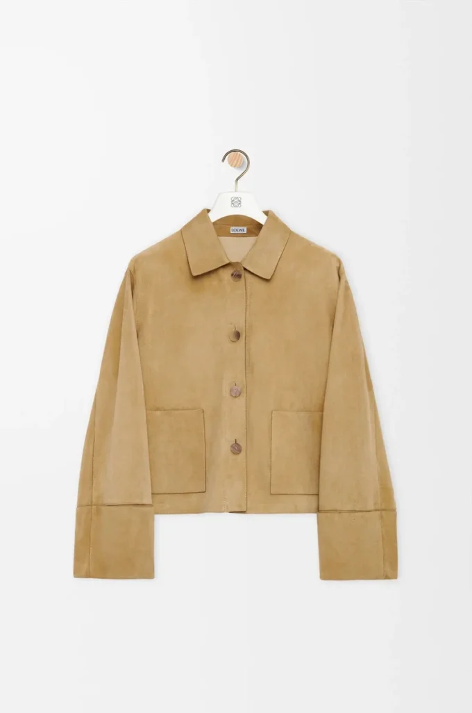 Wendejacke aus Lammwildleder Gold