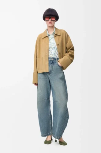Wendejacke aus Lammwildleder Gold