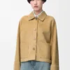 Wendejacke aus Lammwildleder Gold