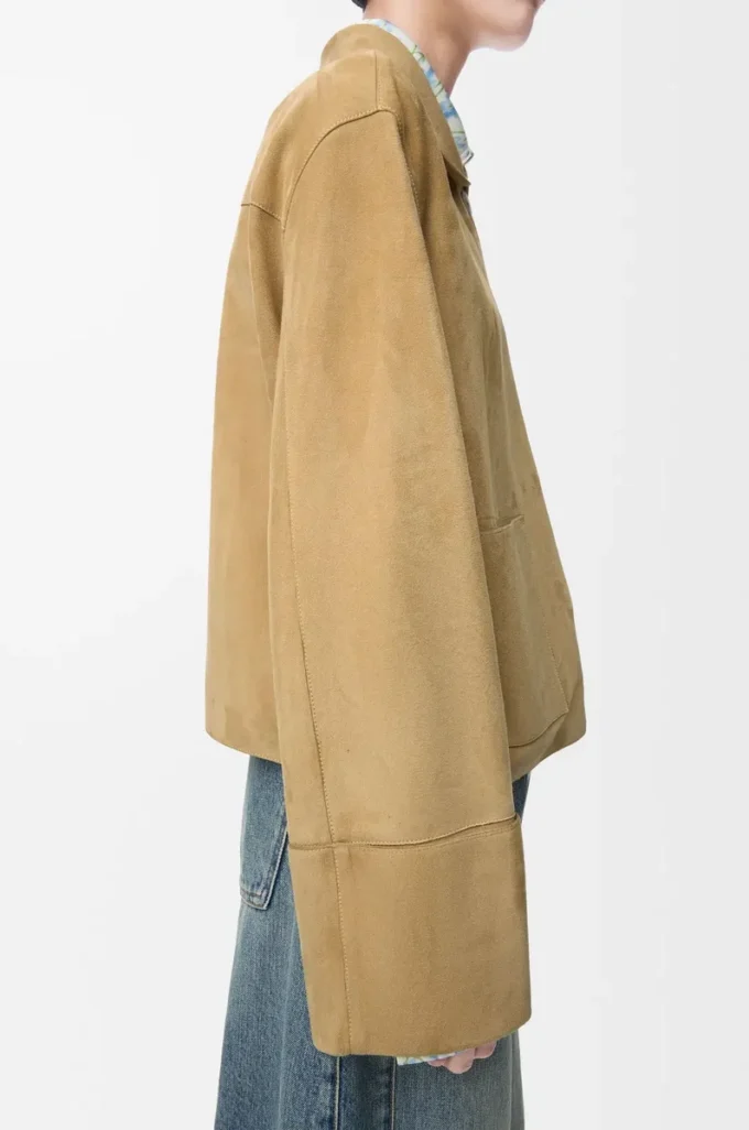 Wendejacke aus Lammwildleder Gold
