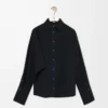 Wickelhemd aus Denim Schwarz