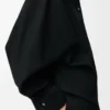 Wickelhemd aus Denim Schwarz