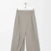 Wickelhose aus Wolle Hellbeige Melange