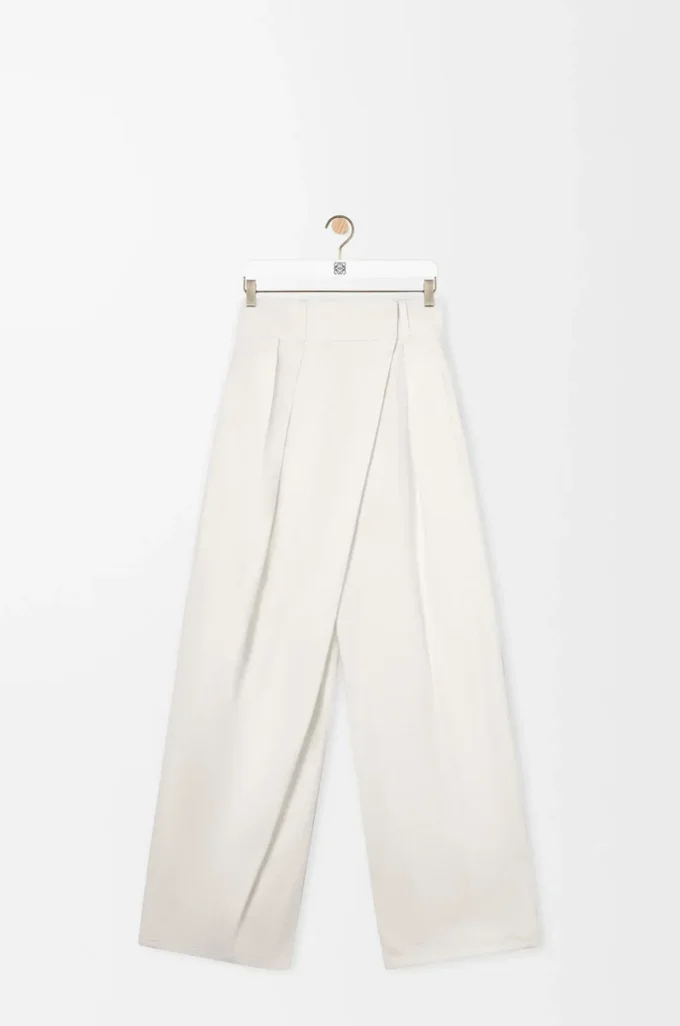 Wickeljeans aus Denim Weiß