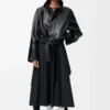Wickelkleid aus Baumwolle Schwarz