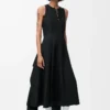 Wickelkleid aus Baumwolle Schwarz