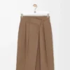 Wickelrock aus Baumwolle Beige