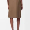 Wickelrock aus Baumwolle Beige
