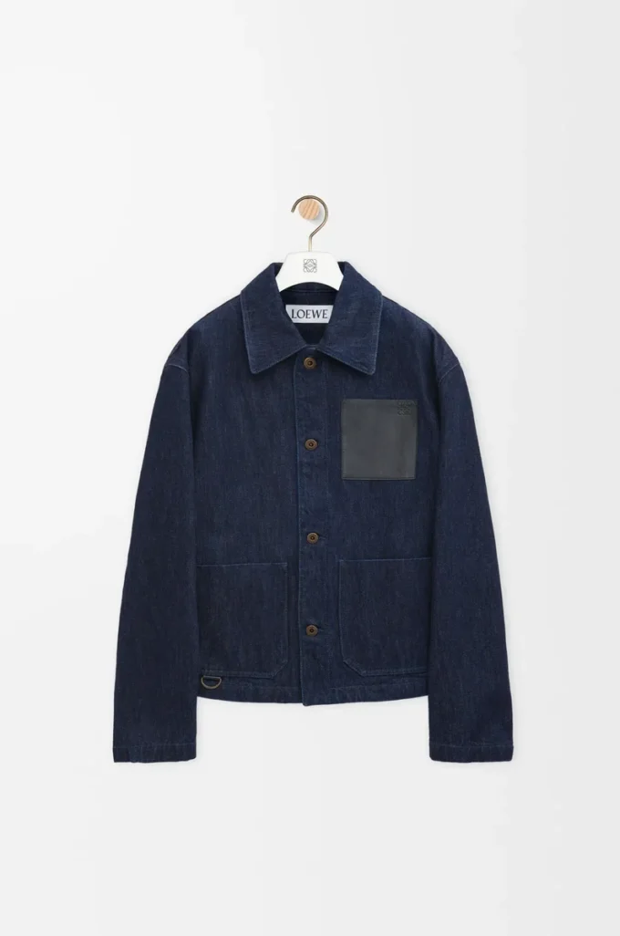 Workwear-Jacke aus Denim Indigo Blue