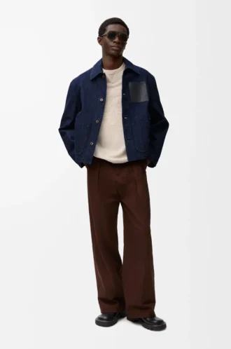 Workwear-Jacke aus Denim Indigo Blue
