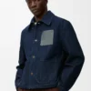 Workwear-Jacke aus Denim Indigo Blue