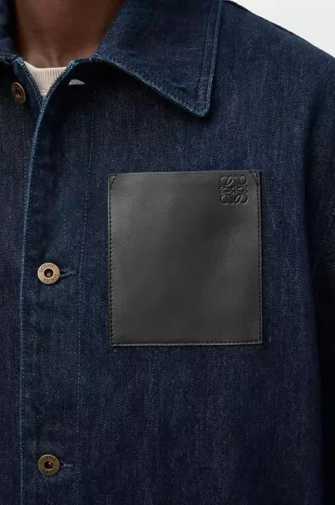 Workwear-Jacke aus Denim Indigo Blue