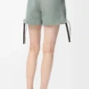 Workwear-Shorts aus Denim in Khaki-Grün