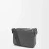 XS Military Messenger Bag aus weichem genarbtem Kalbsleder in Anthrazit