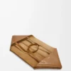 XXL Puzzle Fold Tote aus glänzendem Kalbsleder Oak