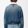 Zip-Jacke aus Denim Blau