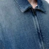 Zip-Jacke aus Denim Blau