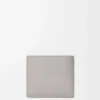 Zweifach gefaltete Brieftasche aus strukturiertem klassischem Kalbsleder in Shell Grey