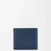 Zweifach gefaltete Geldbörse aus satiniertem Kalbsleder Indigo Dye