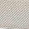 Zweifach gefaltete Geldbörse aus strukturiertem klassischem Kalbsleder in Shell Grey