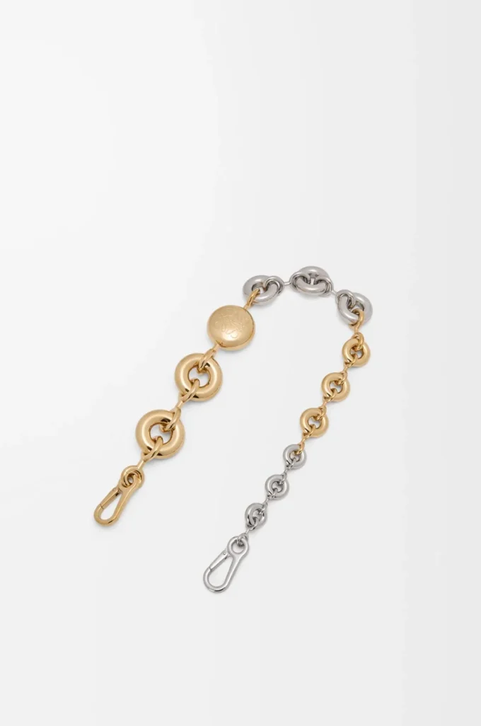 Zweifarbige Donut-Kette Silber/Gold